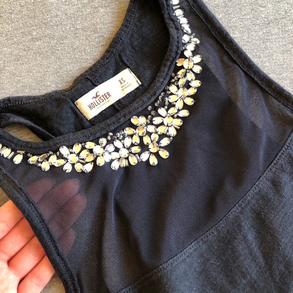 Hollister bejeweled tank top